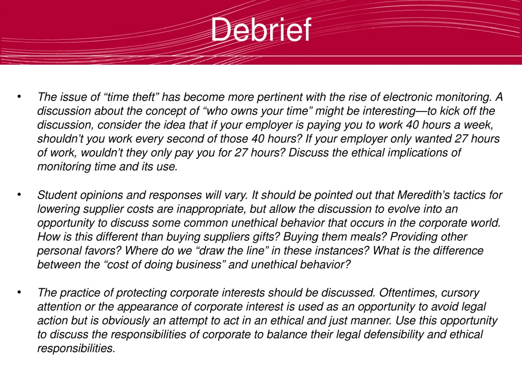 Using The Office to Teach Business Ethics Robert - slide 21 of 35