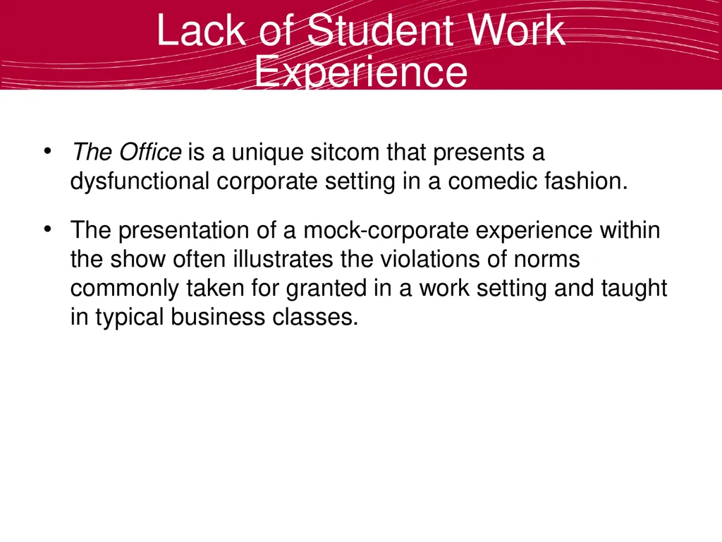 Using The Office to Teach Business Ethics Robert - slide 5 of 35