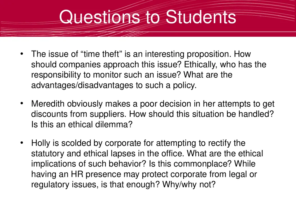 Using The Office to Teach Business Ethics Robert - slide 20 of 35