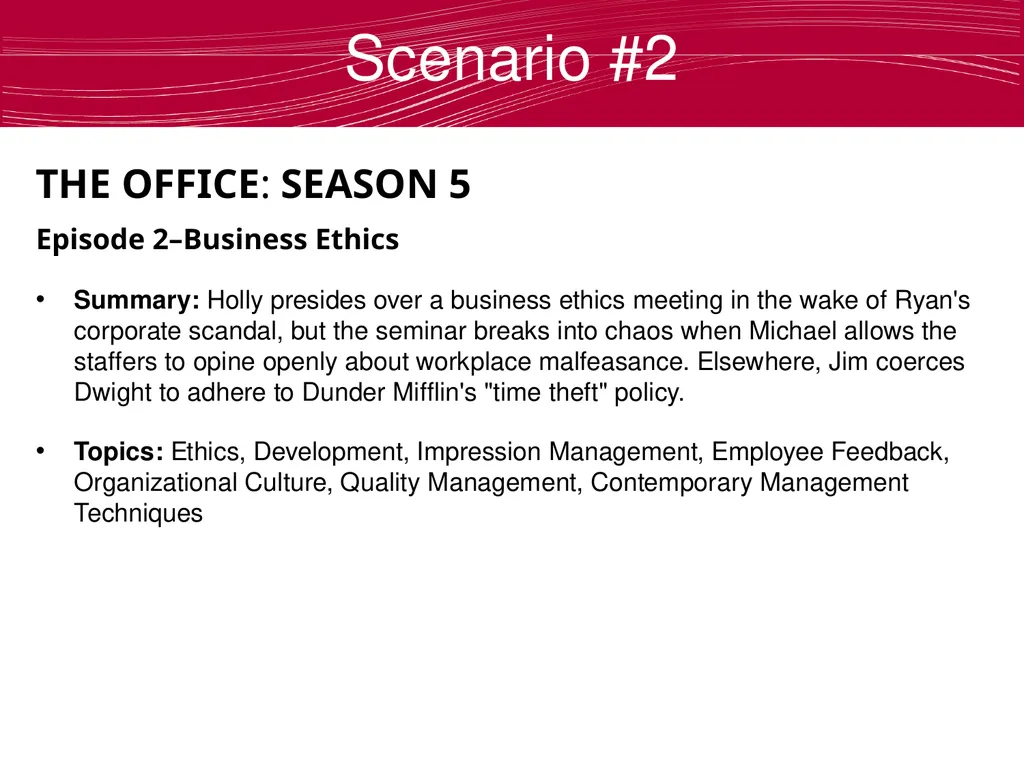 Using The Office to Teach Business Ethics Robert - slide 18 of 35