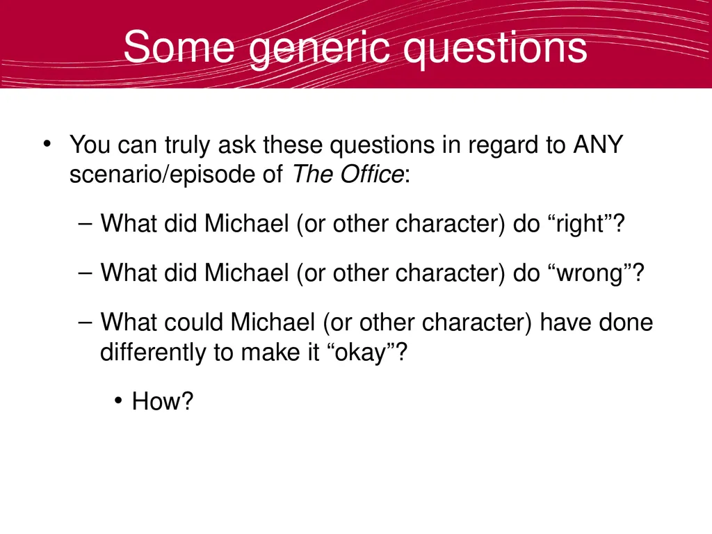 Using The Office to Teach Business Ethics Robert - slide 13 of 35
