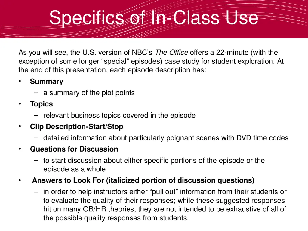 Using The Office to Teach Business Ethics Robert - slide 11 of 35