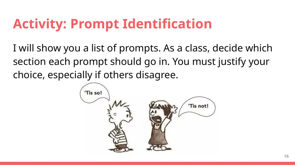 Core Course Knowledge Lesson 5 The Prompts From: - slide 16 of 31