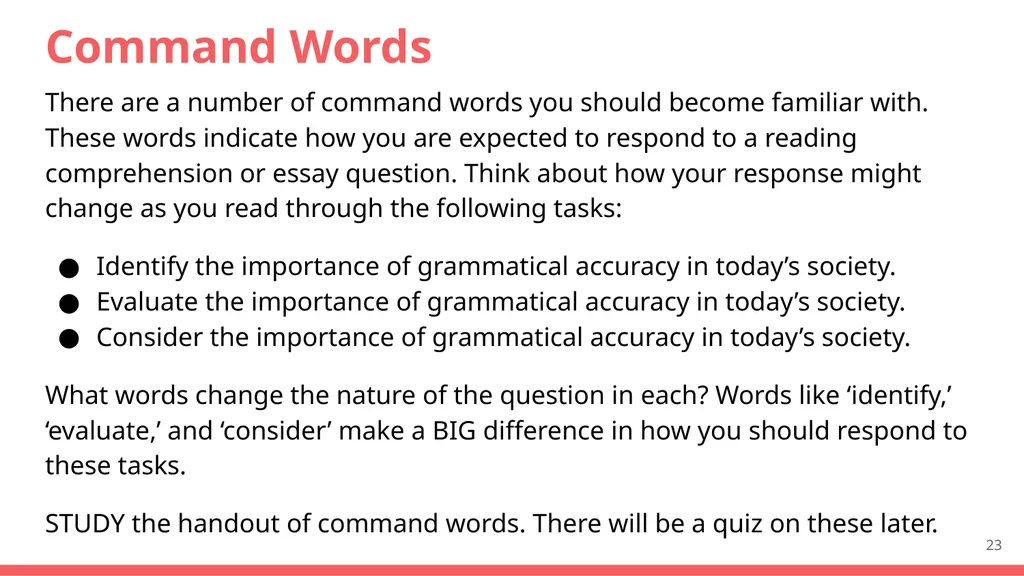 Core Course Knowledge Lesson 5 The Prompts From: - slide 23 of 31