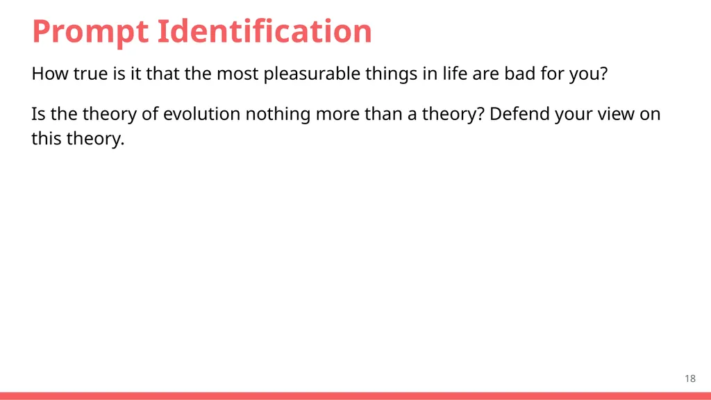Core Course Knowledge Lesson 5 The Prompts From: - slide 18 of 31