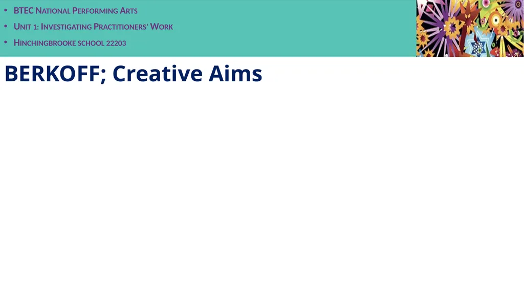 Unit 1 Practitioner research presentation BTEC - slide 5 of 22