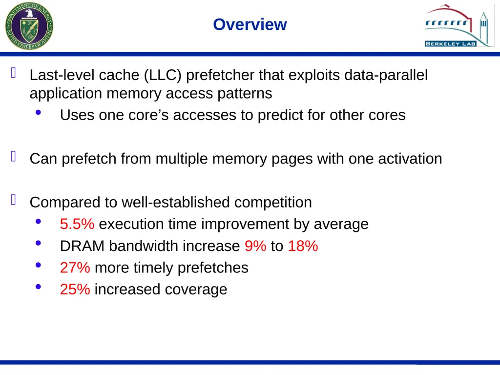 Last Level Collective Hardware Prefetching For - slide 2 of 16