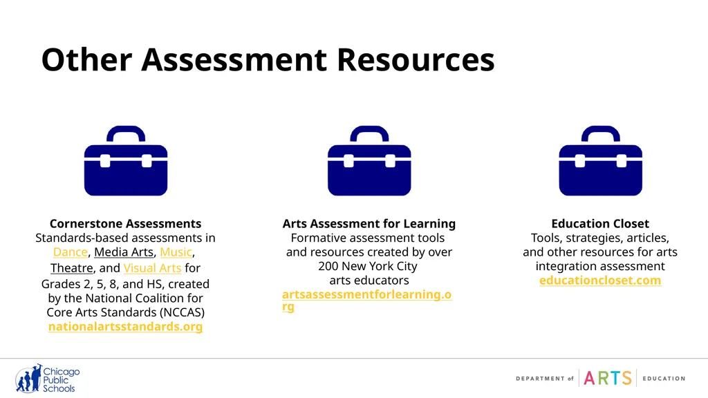Quality Arts Assessments: A Closer Look When done - slide 23 of 23