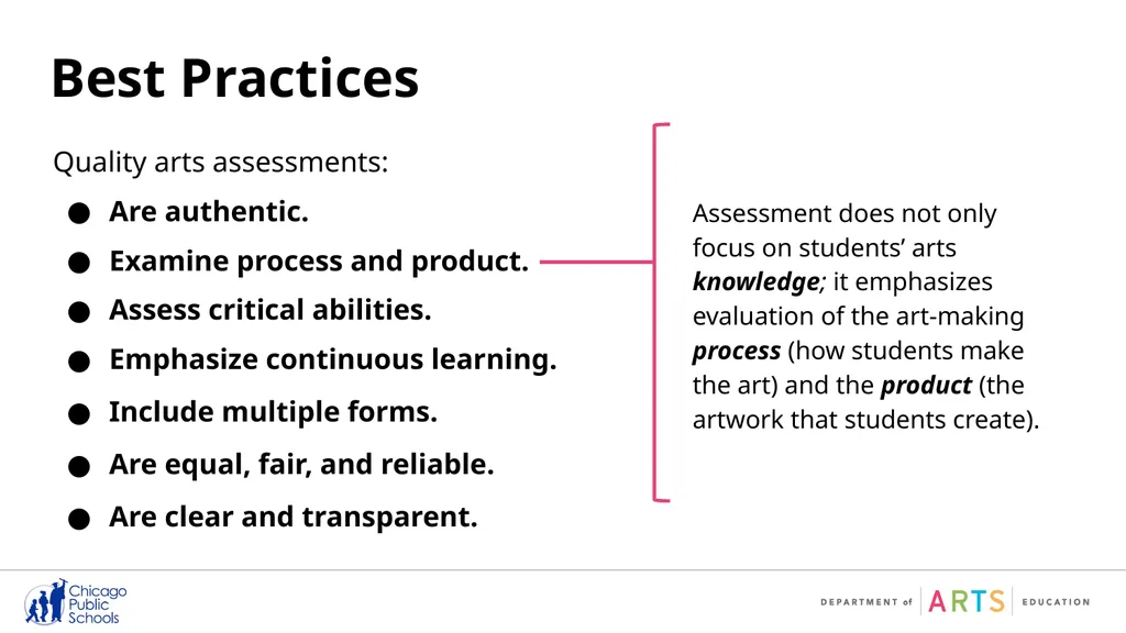 Quality Arts Assessments: A Closer Look When done - slide 10 of 23