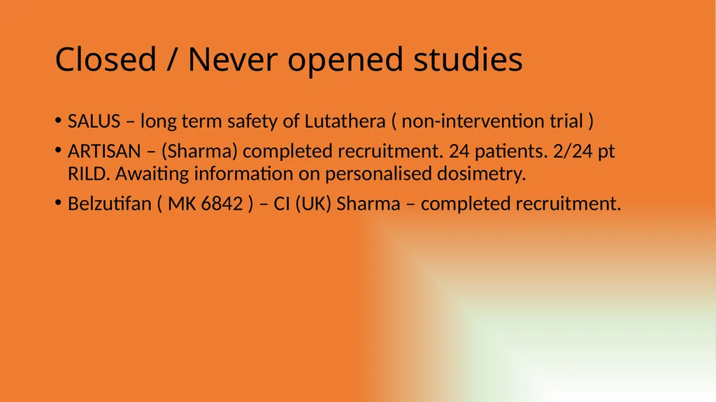 “Clinical Trials Overview” Dr Alan Anthoney (St - slide 14 of 15