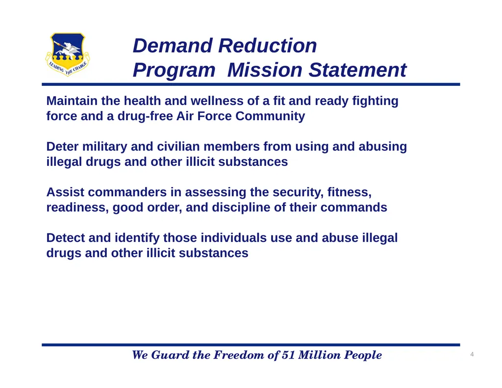 51FW/CVD Drug Demand Reduction Program We Guard - slide 4 of 14
