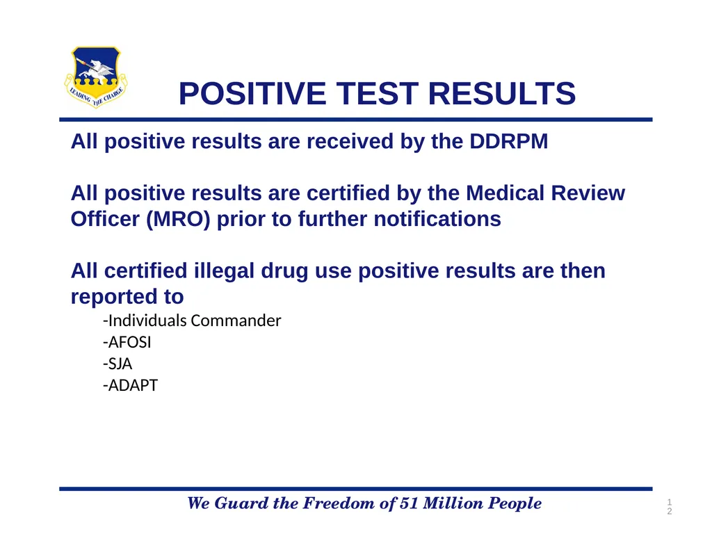 51FW/CVD Drug Demand Reduction Program We Guard - slide 12 of 14