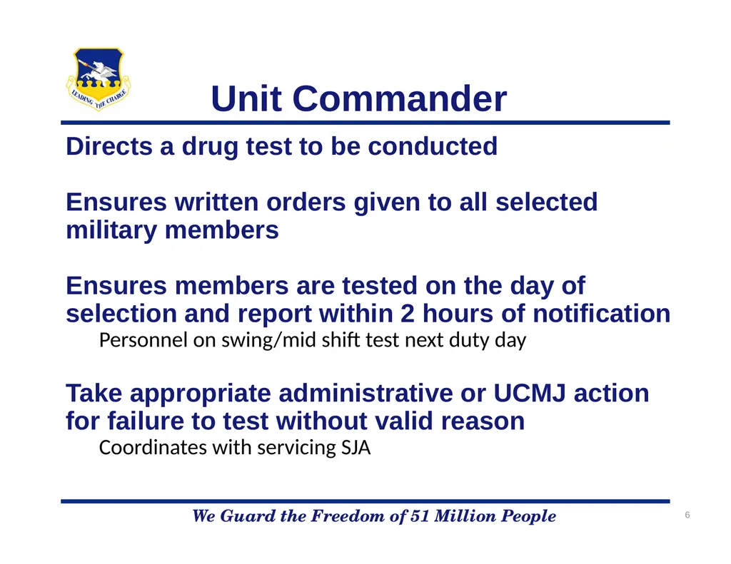 51FW/CVD Drug Demand Reduction Program We Guard - slide 6 of 14