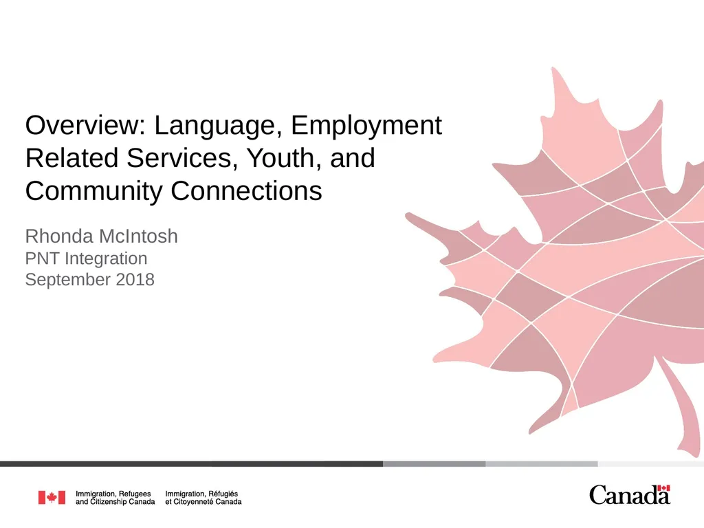 Rhonda McIntosh PNT Integration September 2018 - slide 1 of 8