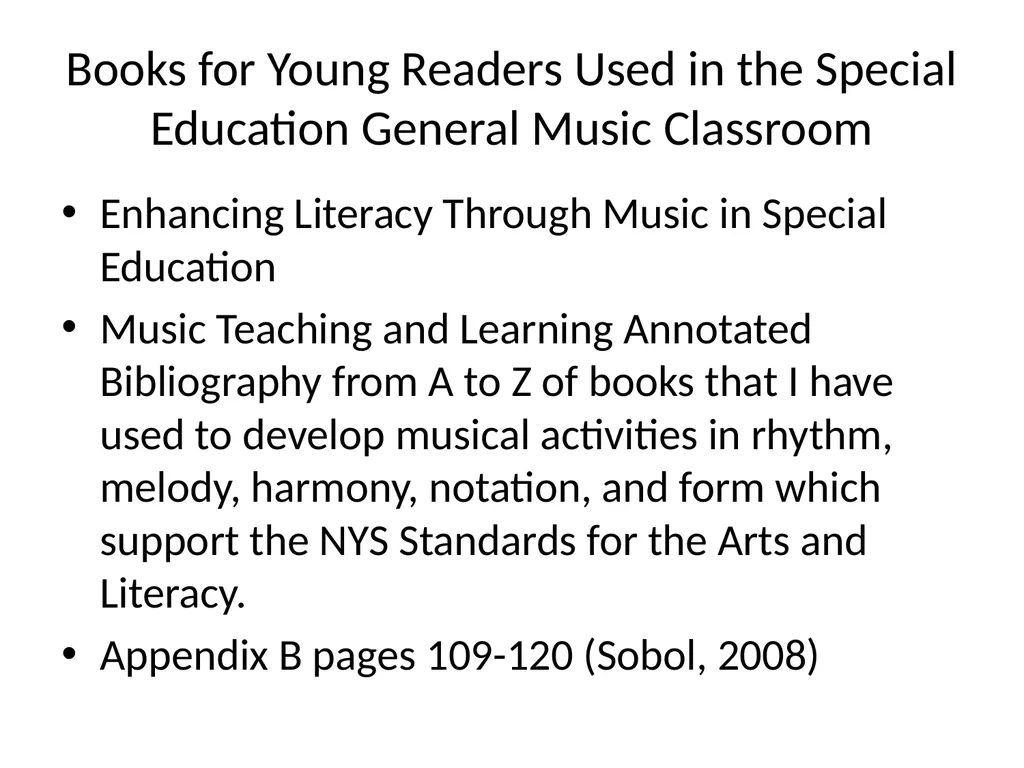 GIFTED WITH DISABILITIES: TEACHING MUSIC TO - slide 36 of 66