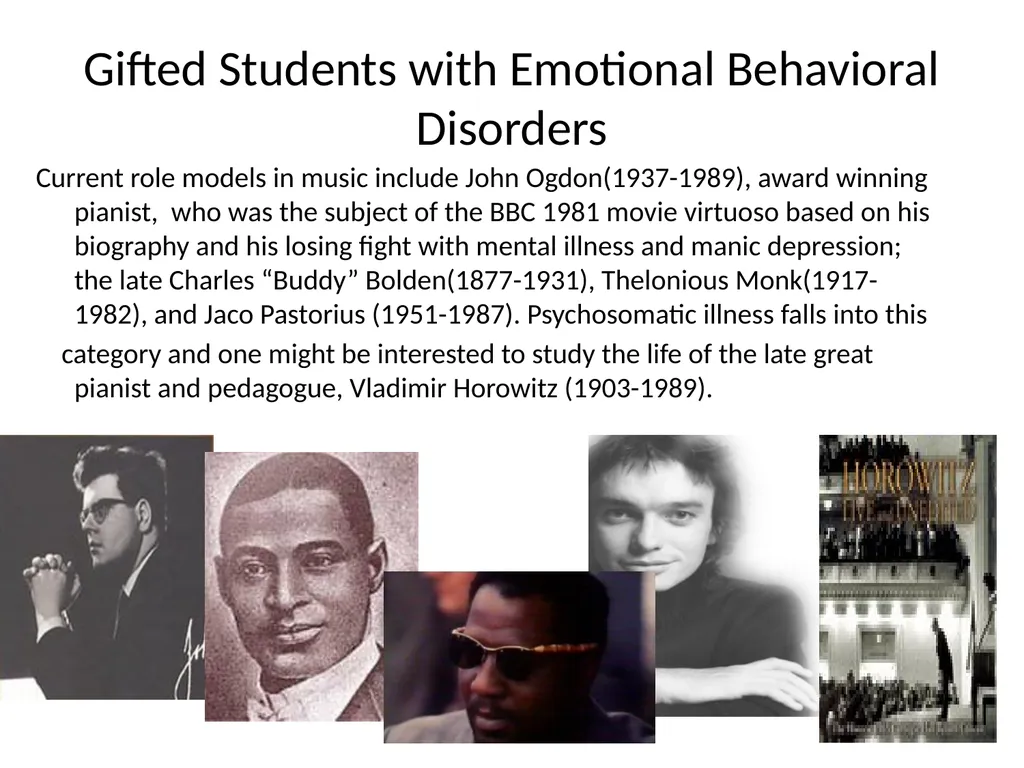 GIFTED WITH DISABILITIES: TEACHING MUSIC TO - slide 9 of 66