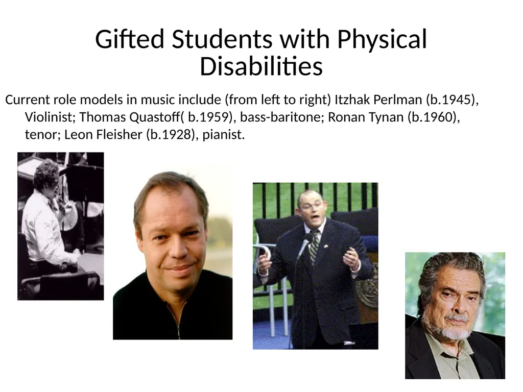 GIFTED WITH DISABILITIES: TEACHING MUSIC TO - slide 6 of 66