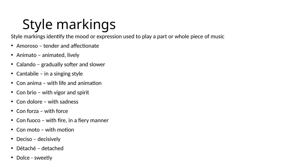 Performance Terms AP Music Theory Mr. Silvagni - slide 13 of 16