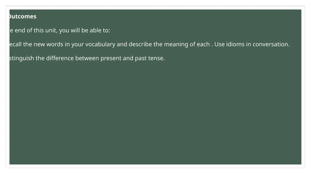PRESENT AND PAST TENSE PLP MODULE 2 UNIT 3 ENGLISH - slide 2 of 9