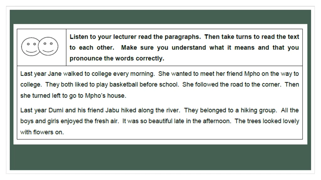 PRESENT AND PAST TENSE PLP MODULE 2 UNIT 3 ENGLISH - slide 6 of 9