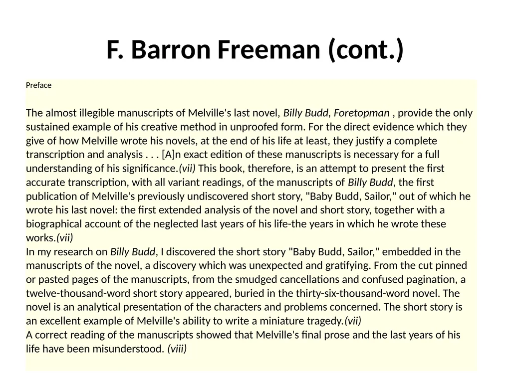 Billy Budd, Sailor (Foretopman) An Introduction ". - slide 6 of 26