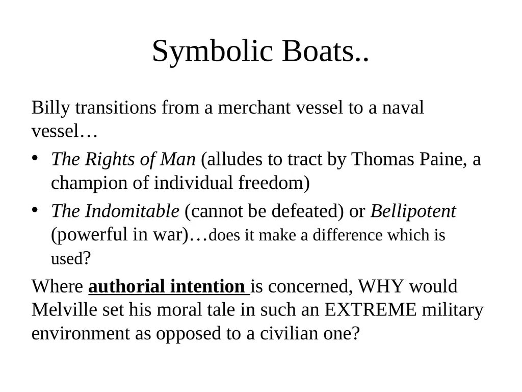 Billy Budd, Sailor (Foretopman) An Introduction ". - slide 18 of 26
