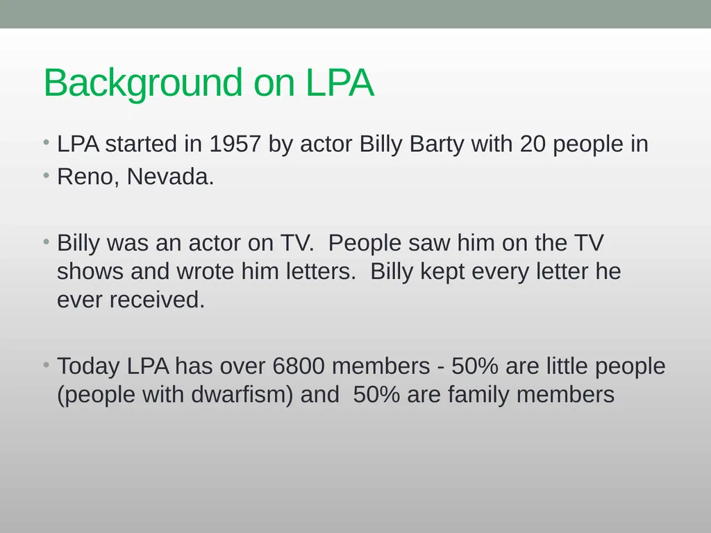Dwarfism Awareness Month Dwarfism Awareness Month - slide 12 of 34