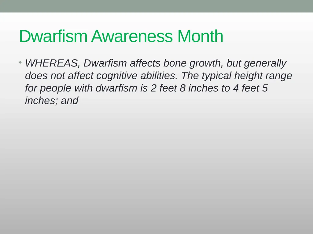 Dwarfism Awareness Month Dwarfism Awareness Month - slide 21 of 34