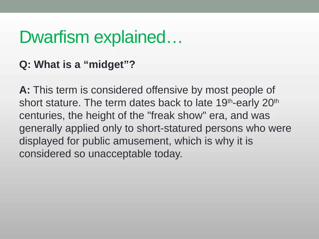 Dwarfism Awareness Month Dwarfism Awareness Month - slide 6 of 34