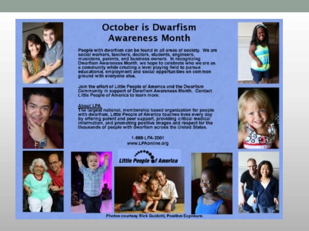 Dwarfism Awareness Month Dwarfism Awareness Month - slide 10 of 34