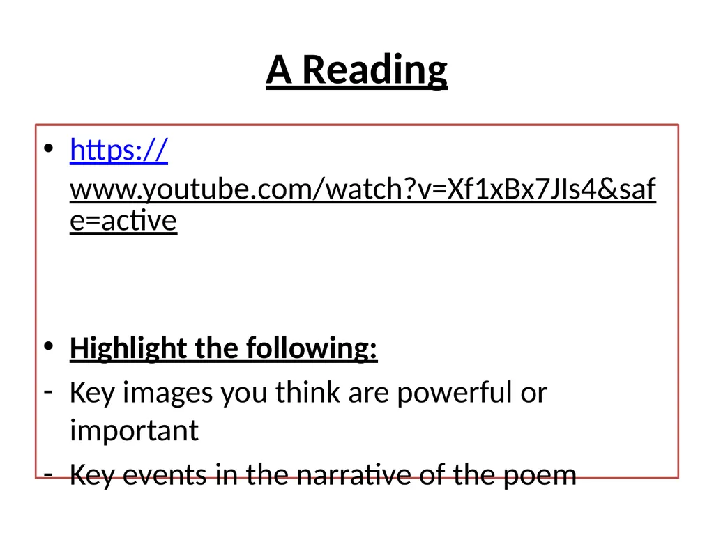 ‘The Stolen Child’ LO: To explore the central - slide 3 of 15