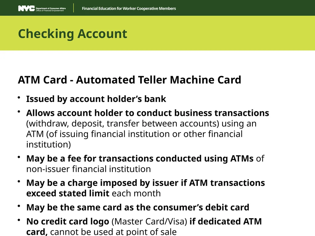 Financial Education for Worker Cooperative Members - slide 13 of 35