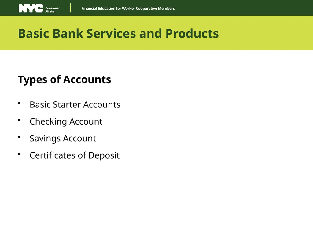 Financial Education for Worker Cooperative Members - slide 7 of 35