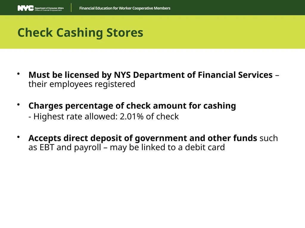 Financial Education for Worker Cooperative Members - slide 32 of 35