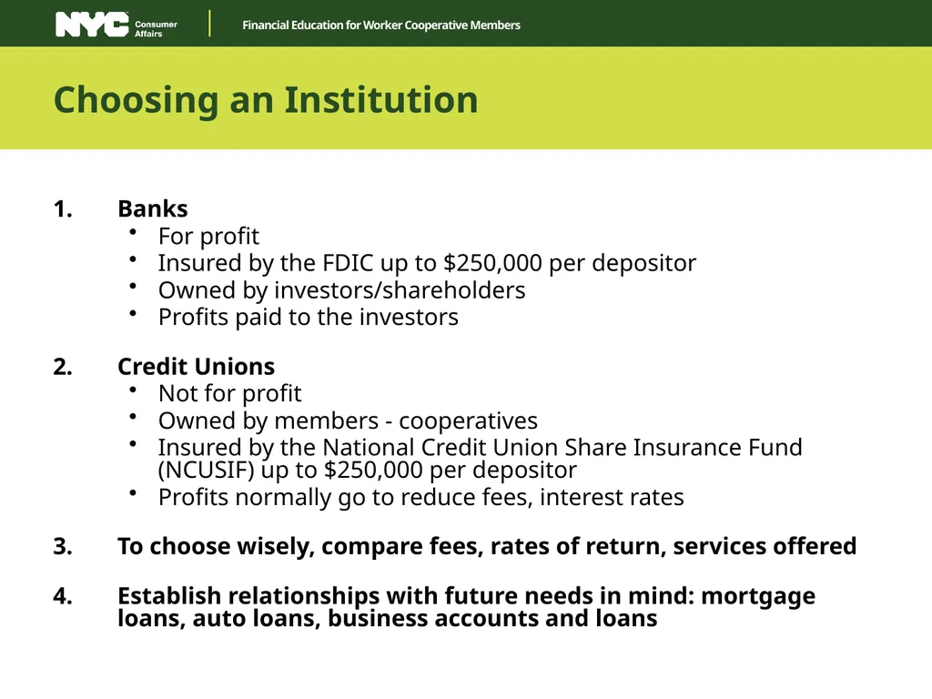 Financial Education for Worker Cooperative Members - slide 4 of 35