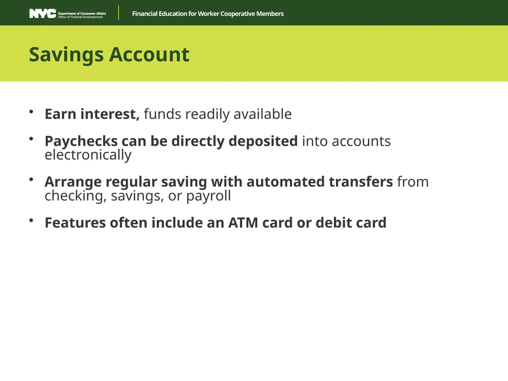 Financial Education for Worker Cooperative Members - slide 20 of 35