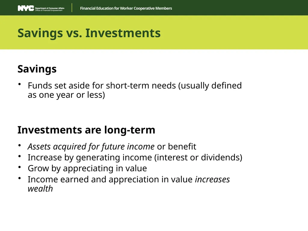 Financial Education for Worker Cooperative Members - slide 21 of 35