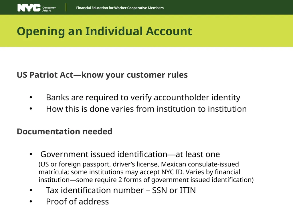 Financial Education for Worker Cooperative Members - slide 5 of 35