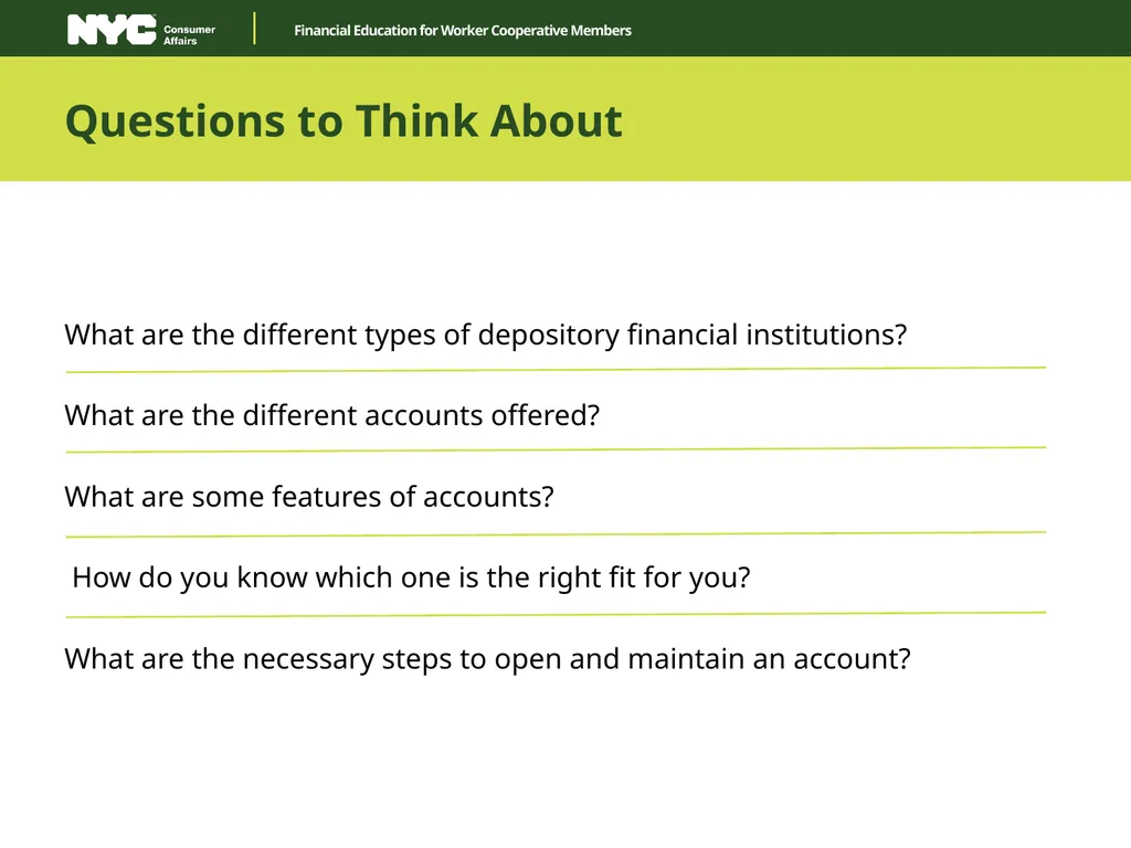 Financial Education for Worker Cooperative Members - slide 3 of 35