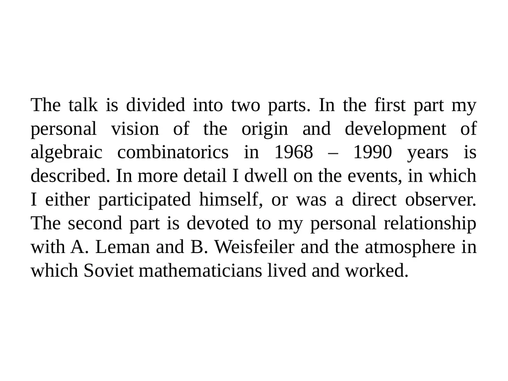 “Symmetry vs Regularity”. How it started and what - slide 2 of 49