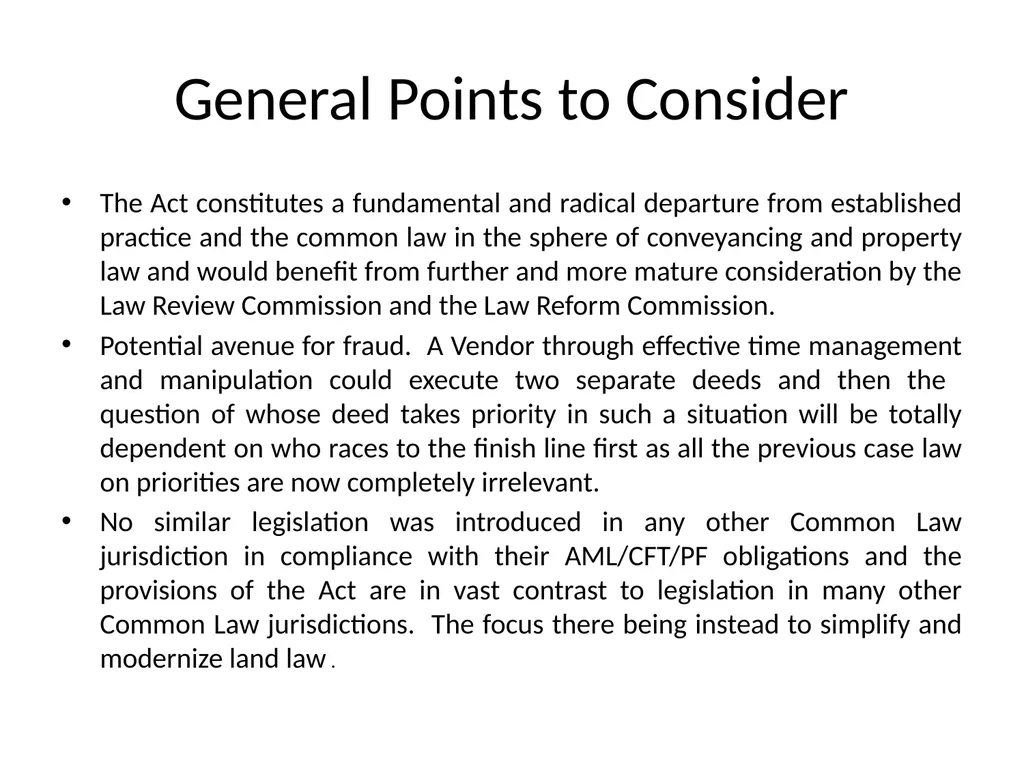 Title passing on Registration – A Game Changer in - slide 27 of 28
