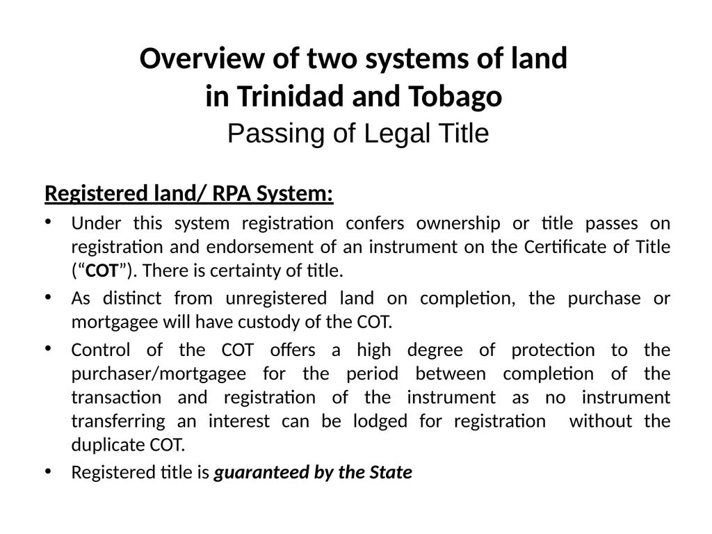 Title passing on Registration – A Game Changer in - slide 4 of 28
