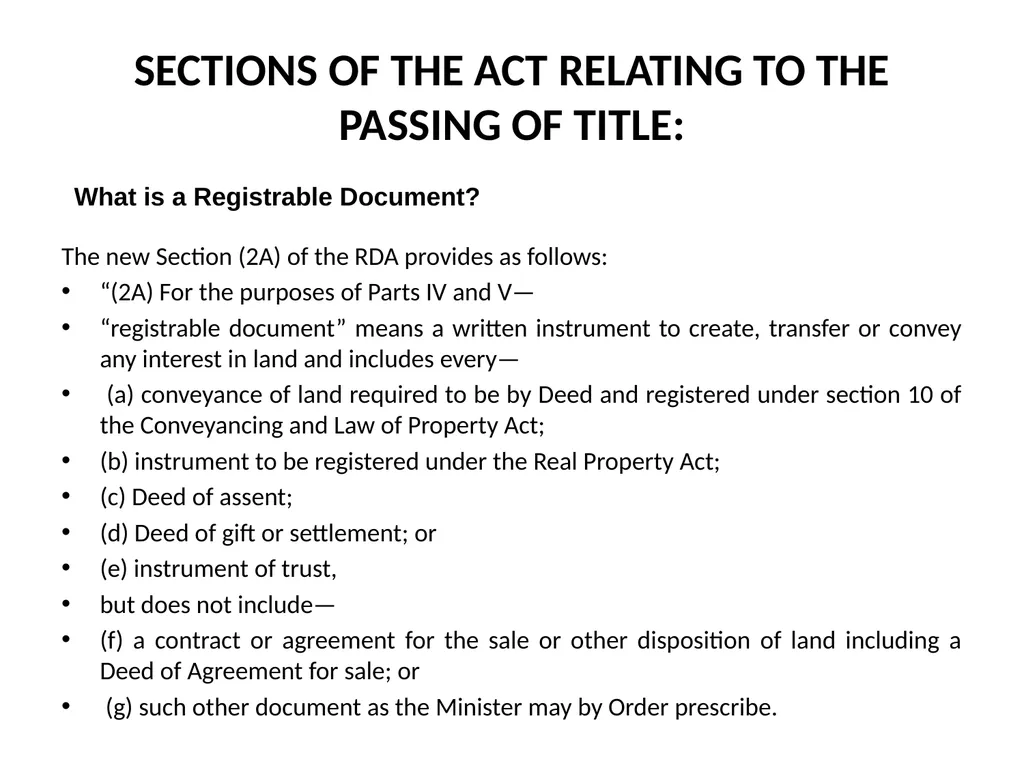 Title passing on Registration – A Game Changer in - slide 7 of 28