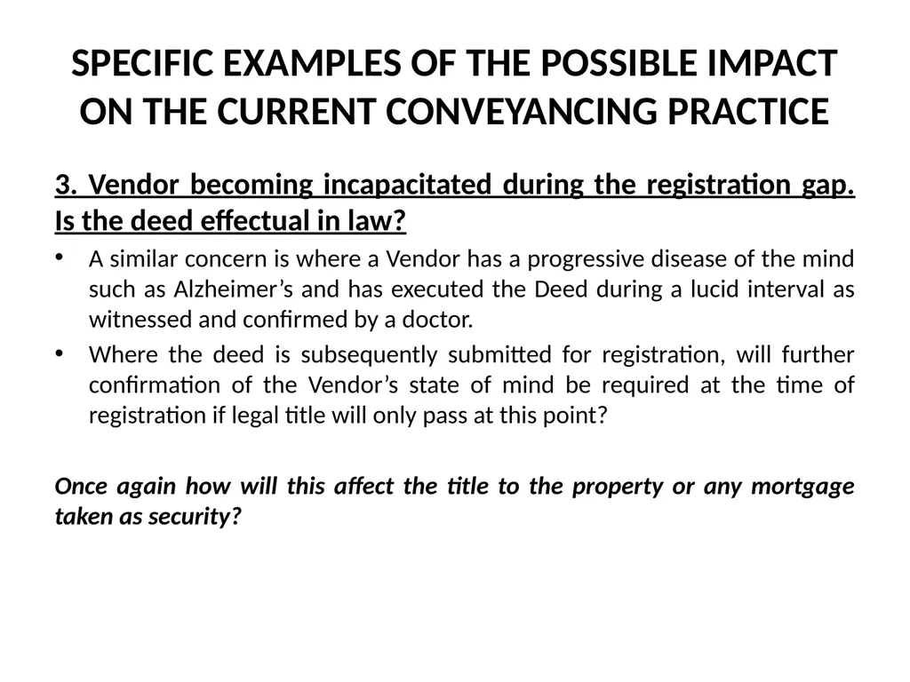 Title passing on Registration – A Game Changer in - slide 15 of 28