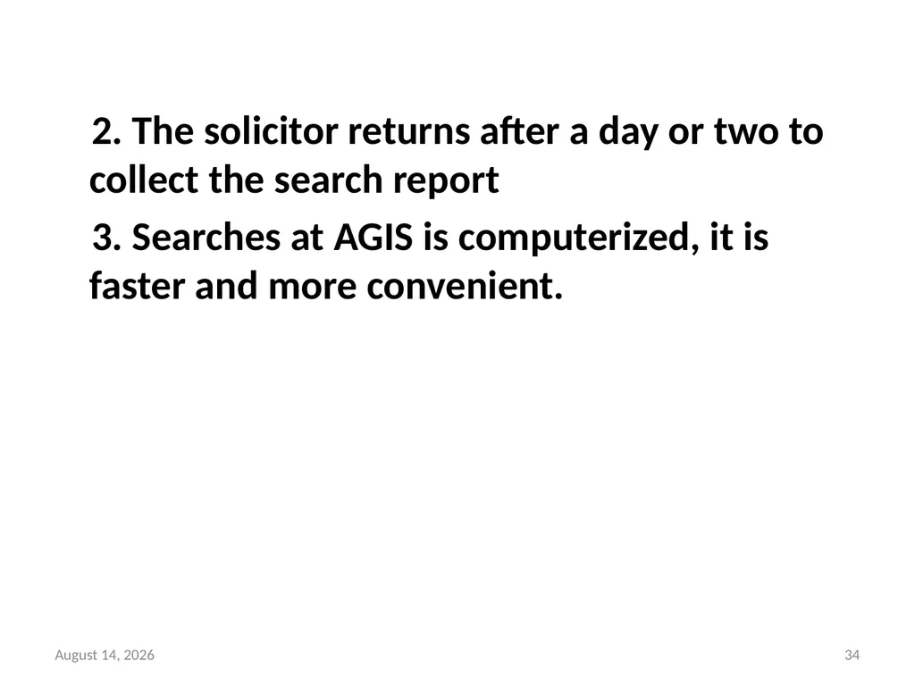 SALE OF LAND & CONVEYANCY 2 DEDUCING OF TITLE - slide 34 of 40
