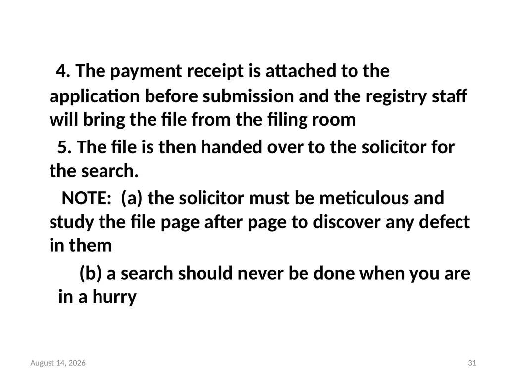 SALE OF LAND & CONVEYANCY 2 DEDUCING OF TITLE - slide 31 of 40