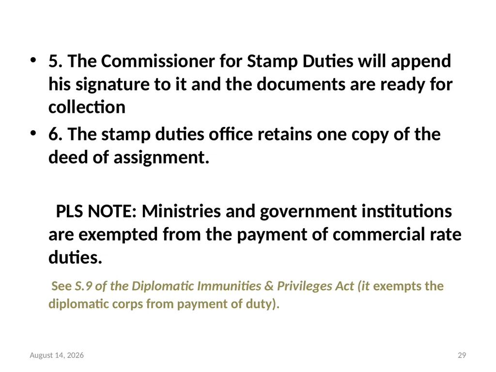 SALE OF LAND & CONVEYANCY 2 DEDUCING OF TITLE - slide 29 of 40