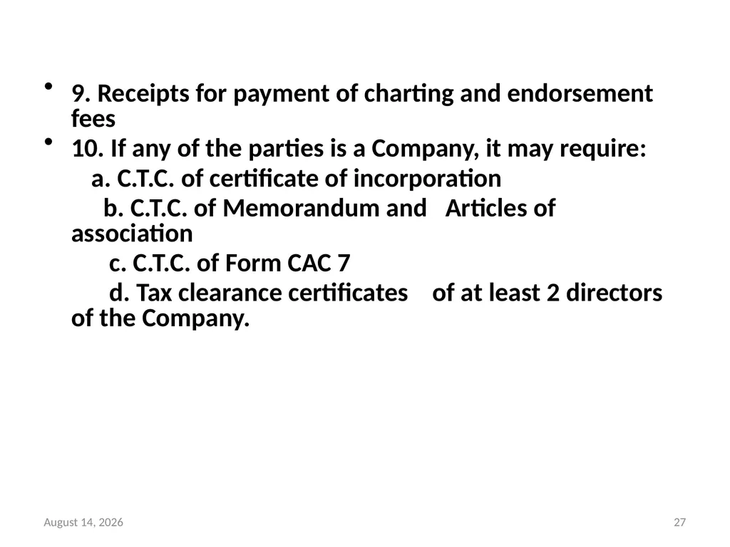 SALE OF LAND & CONVEYANCY 2 DEDUCING OF TITLE - slide 27 of 40
