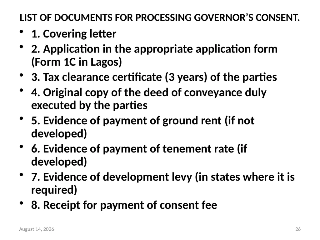 SALE OF LAND & CONVEYANCY 2 DEDUCING OF TITLE - slide 26 of 40