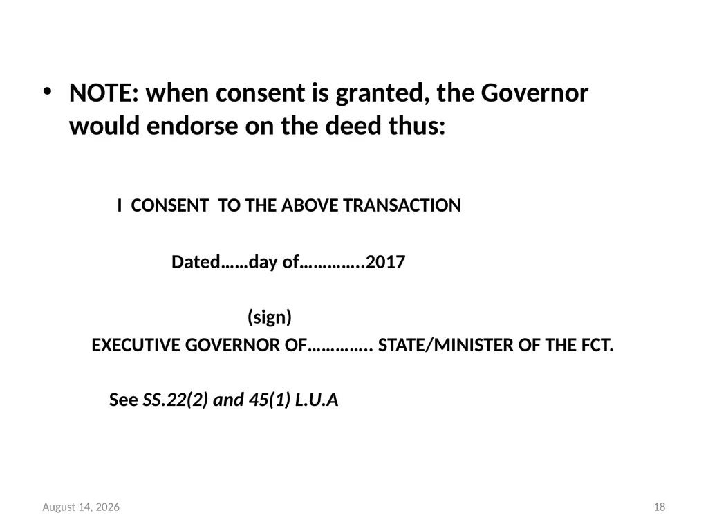 SALE OF LAND & CONVEYANCY 2 DEDUCING OF TITLE - slide 18 of 40